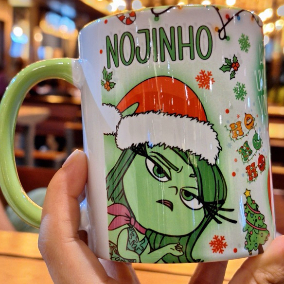 canecas personalizadas de natal divertidamente, alegria, raiva, nojinho, tristeza