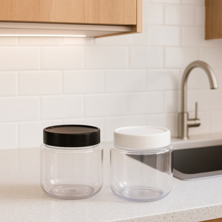 12 Potes 250 grs PVC ideal papinhas, lembrancinhas, temperos, gel cremes Tampa roscada rebaixo Branca e várias cores em Oferta na Shopee