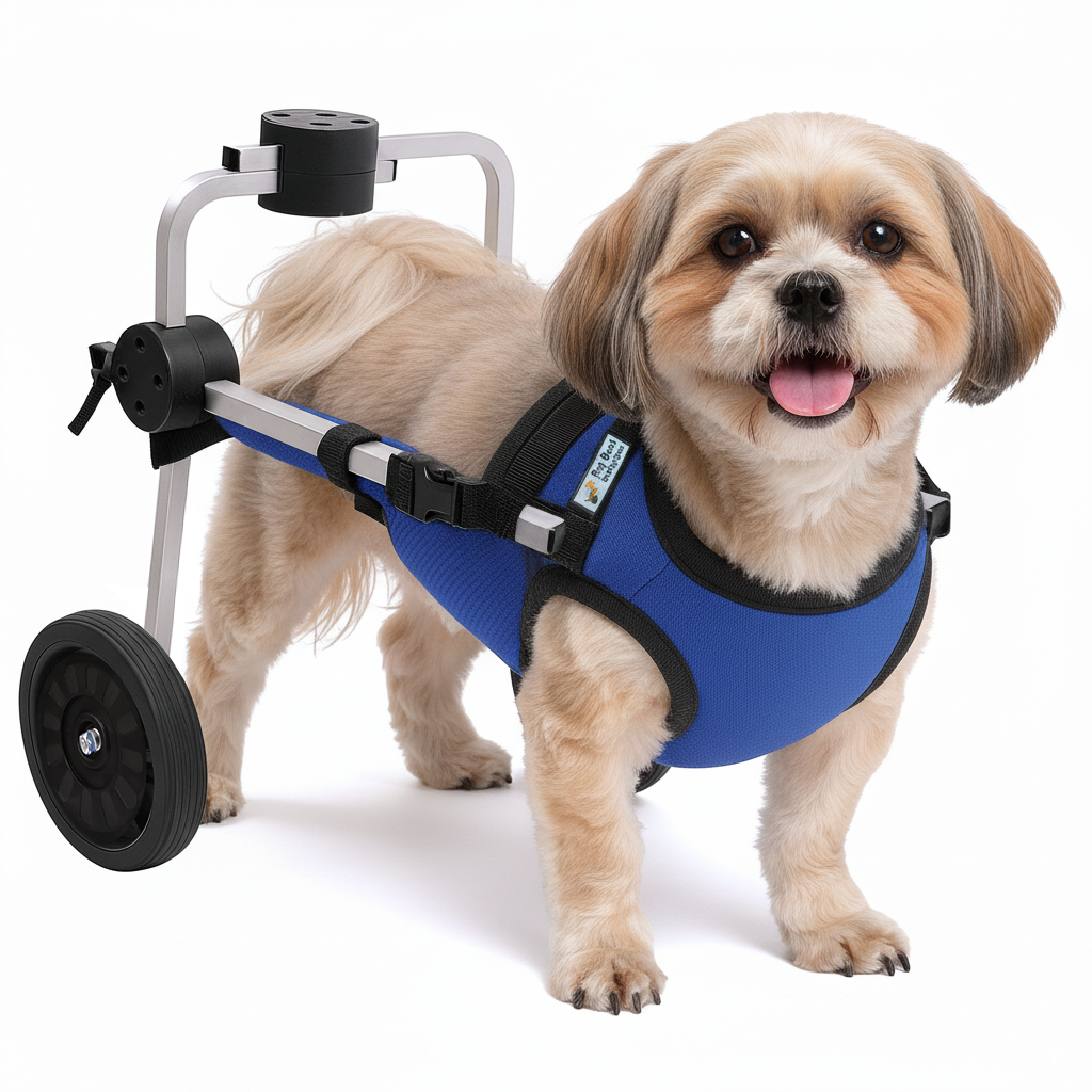 Cadeira 2 Rodas Colete Tamanho PP Cachorro Traseira Regulável Deficiente Paraplégico Idoso