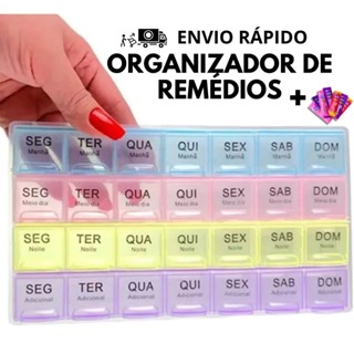 Organizador Remédios Mensal e Semanal Para o Dia a Dia em Oferta na Shopee