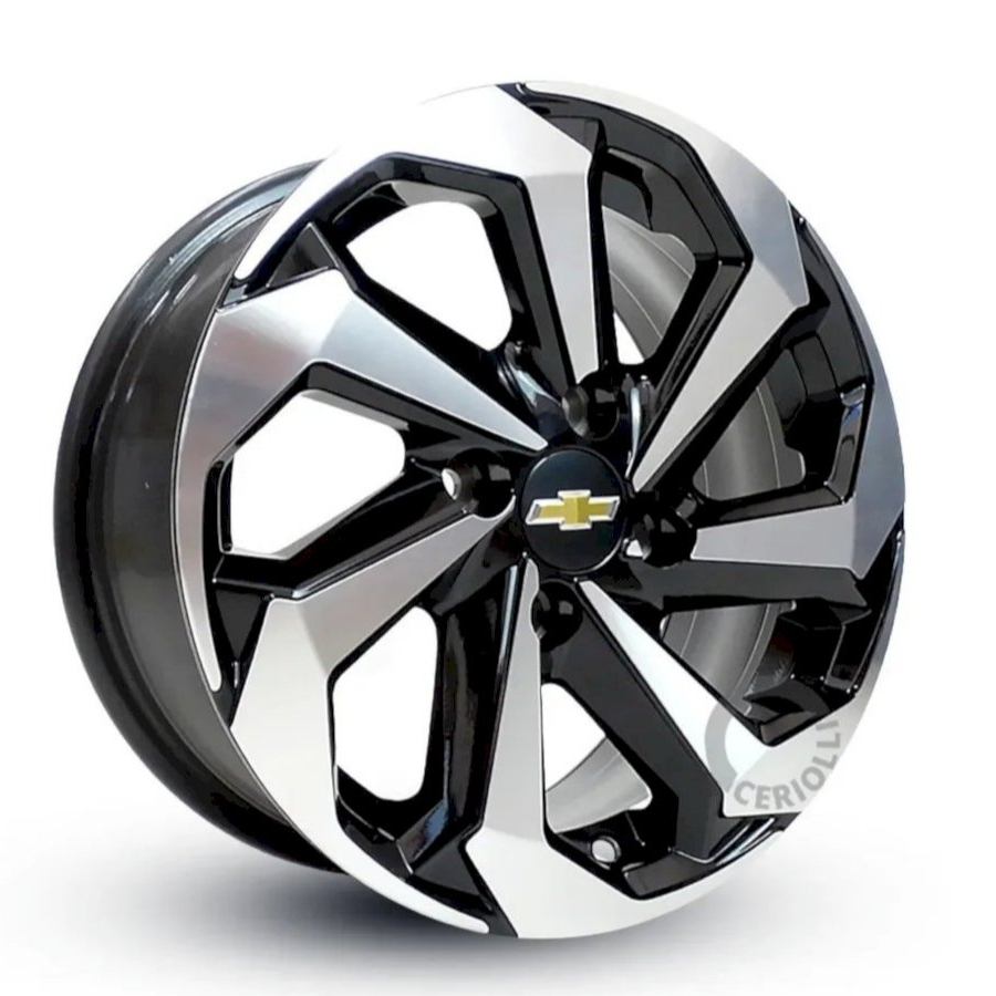 Kit 2 Rodas Aro 13 4x100 GM Chevrolet Celta Monza Corsa Classic Preto Diamantado Bicos de Brinde k71