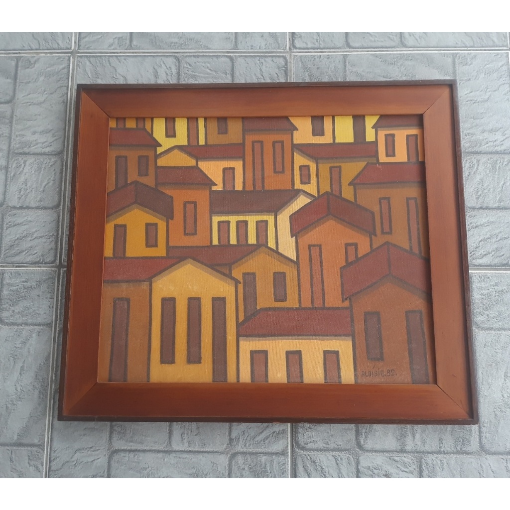 Óleo sobre tela 62cm x 72cm quadro antigo