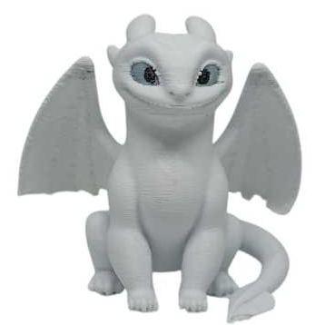 Estatueta Fúria da Luz 3D – Dragão Fantasia Colecionável em Impressão 3D, Presente Geek Nerd Criativo, Envio Rápido