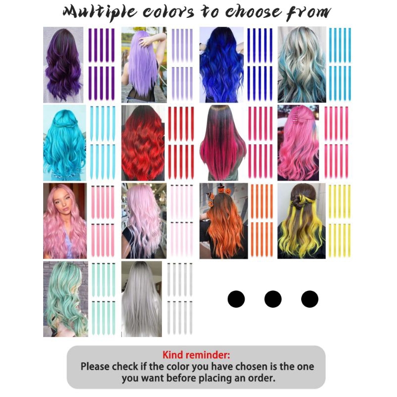 Mechas diversas cores tic tac de fibra orgânica de 65 cm suporta chapinha e babyliss