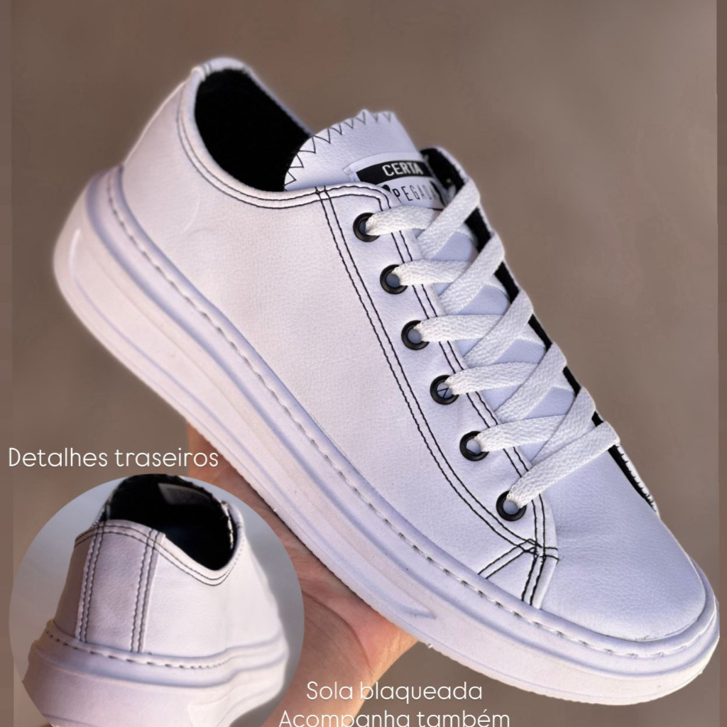 Tênis  Feminino e Masculino Sapato Casual Sola Costurada 2 Calçado Unissex lazer Pegada Certa Star Confortavel em Oferta na Shopee