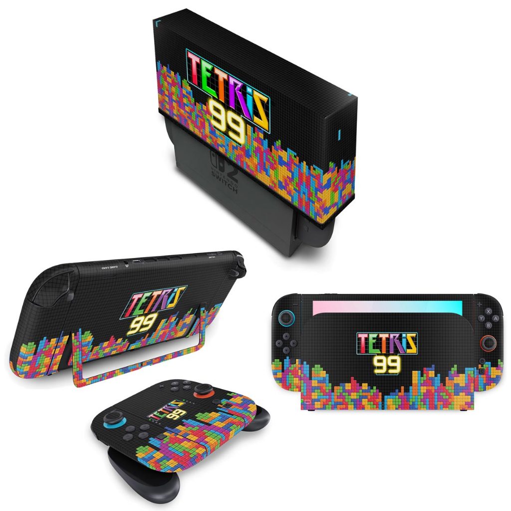 Kit Capa e Skin Anti-Rage para Nintendo Switch 2 - Tetris 99