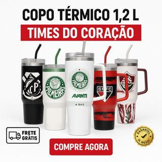 Copo Térmico 1200ml Inox Time Preferido Alto Relevo 3D Tampa Vedada Temperatura Frio/Quente em Oferta na Shopee