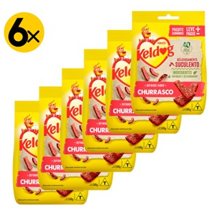 Petisco Para Cachorro Bifinho Sabor Churrasco Keldog 500gr Kit Com 6 unidades em Oferta na Shopee