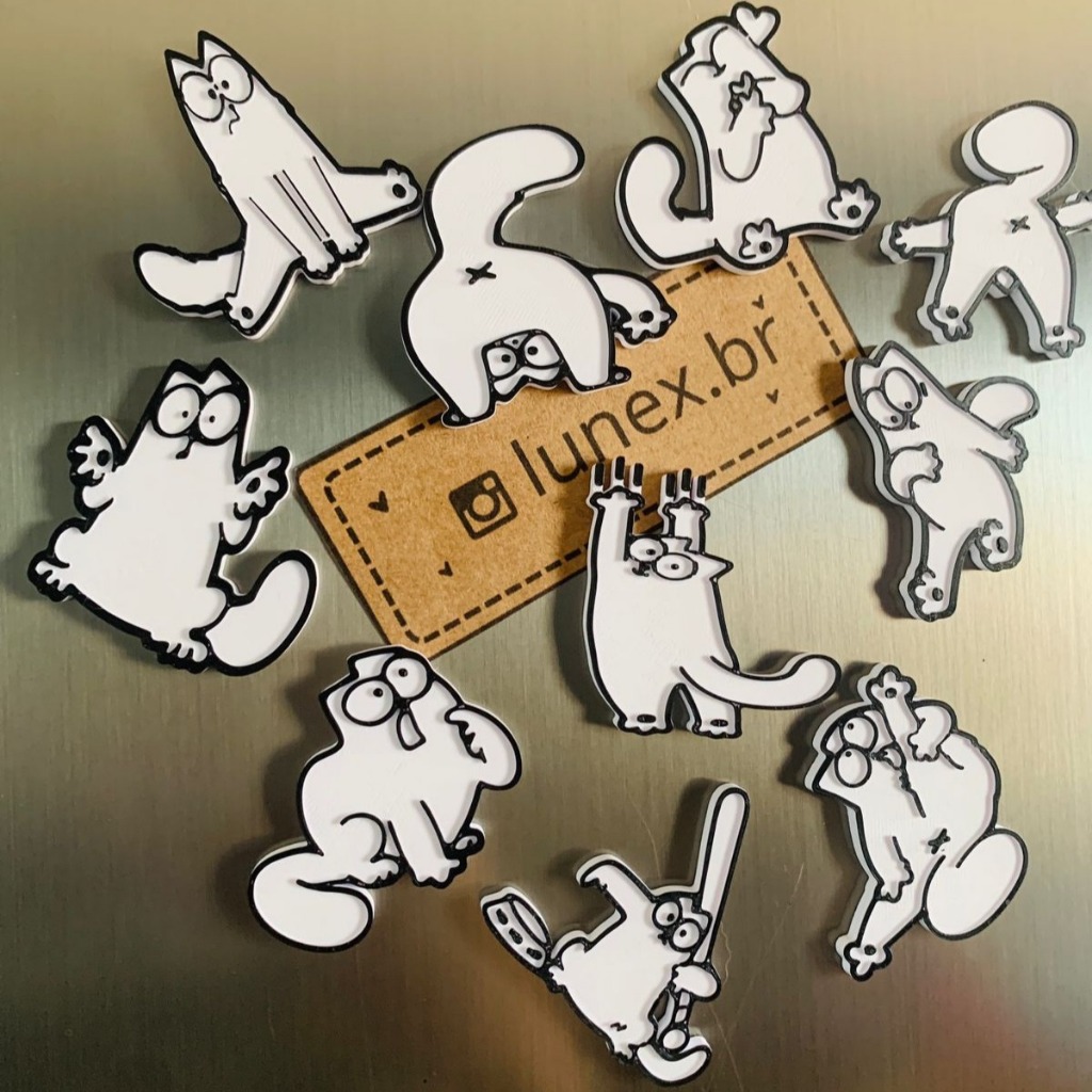 Conjunto Imã de Geladeira de Gato – Modelos Aleatórios ou Coleção com 5 7 10 Unidades Pet