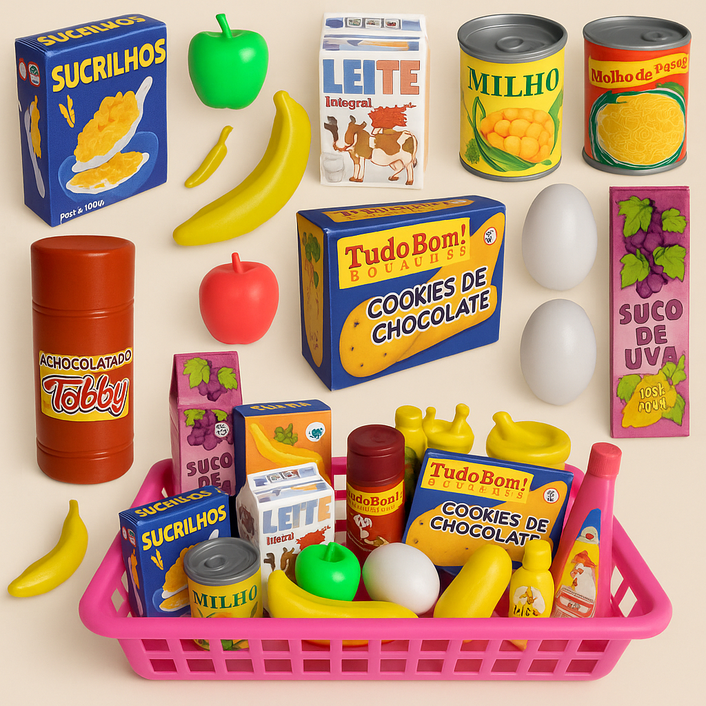 Kit Brinquedos Infantil Menina Menino 13 Peças Comidinha Brinquedo Mercadinho Cozinha Infantil Rosa em Oferta na Shopee