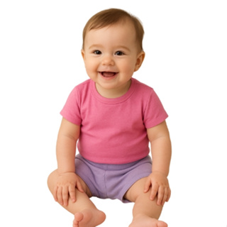 Short Bebê Cor Lilás 100% Algodão Malha Fantasia em Oferta na Shopee