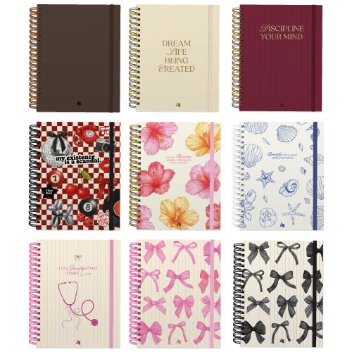 Planner Diário A5 Básico Permanente Reposicionável 90g/m² Não Datado + Adesivos e Marca Página