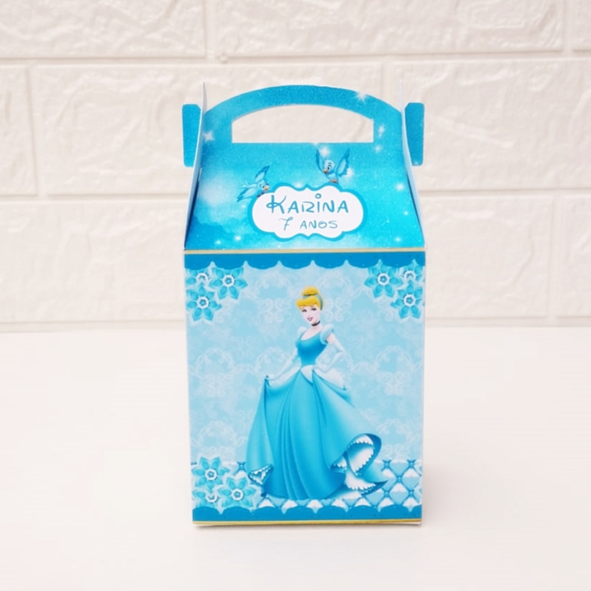Caixa Maletinha Cinderela Personalizada | Festa Infantil | Lembrancinhas | Aniversario | Kit Festa