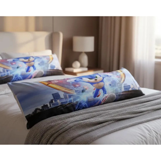 Travesseiro De Corpo Infantil Abraço Sonic Quarto Menino 90 x 30 em Oferta na Shopee