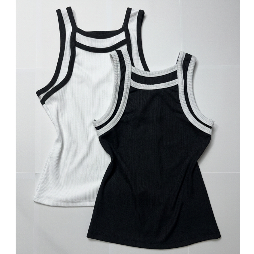 Detalhes do Kit 2 Regatas Feminina Ribana Premium Canelada Conforto Zero Transparência Tendência / Academia/casa