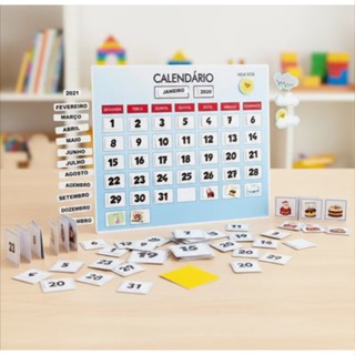 Calendário com peças Móveis e marcadores de Clima em Oferta na Shopee