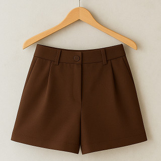 Short Alfaiaria Liso Casual Básico Feminino Curto Tendência Verão