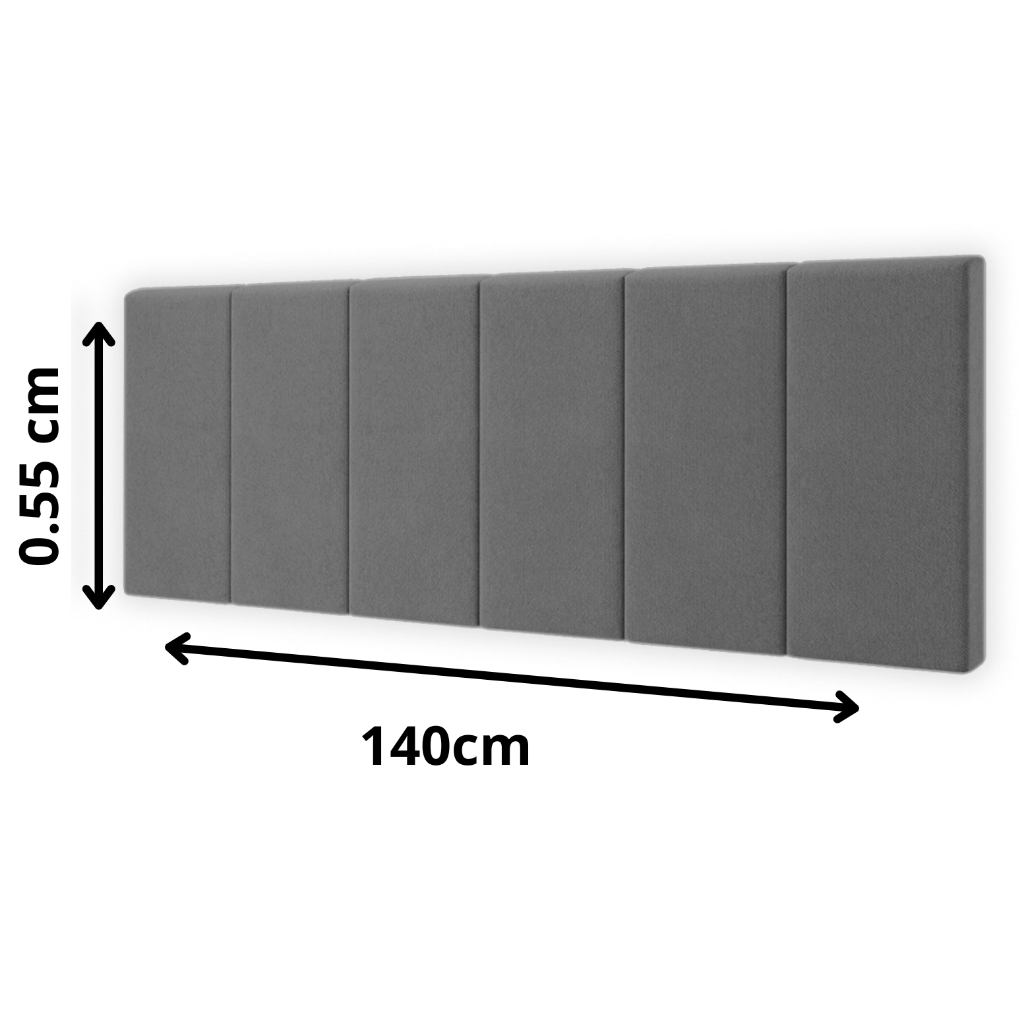 Cabeceira Casal Estofada 140 cm 160 cm  Cor Cinza– Design Moderno, Confortável e Sofisticado em Oferta na Shopee