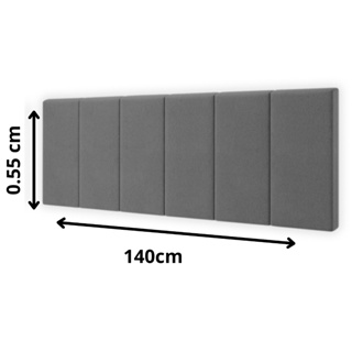 Cabeceira Casal Estofada 140 cm 160 cm  Cor Cinza– Design Moderno, Confortável e Sofisticado em Oferta na Shopee