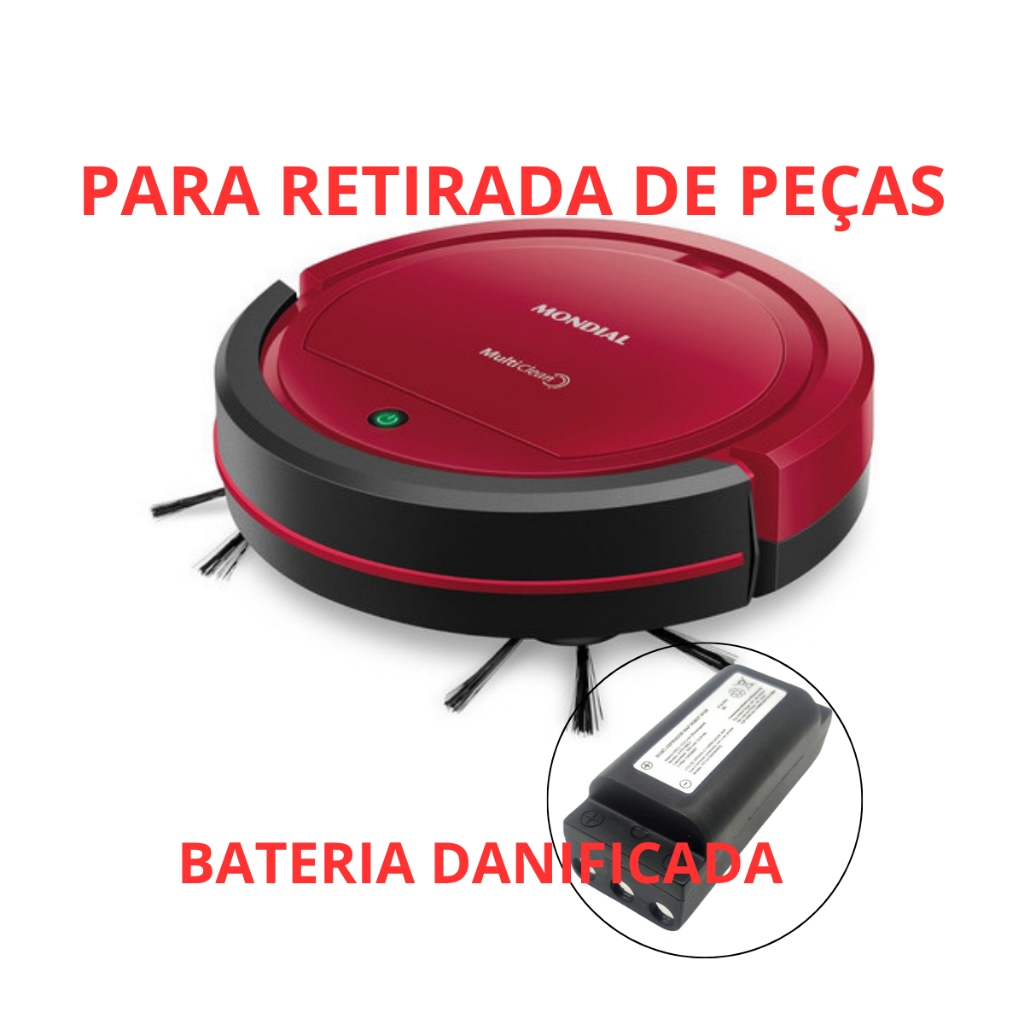 Imagem Robô aspirador mondial Para Retirada de peças bateria danificada Todas outras peças perfeitas
