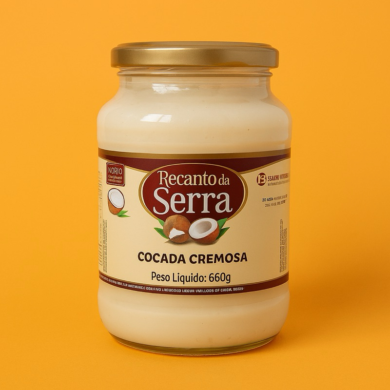 Cocada Cremosa 680g - Recanto da Serra. Peça seu kit