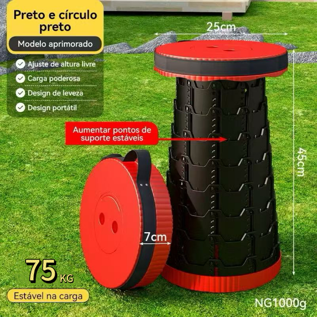 Banqueta Banco Retrátil Portátil com AlçaTelescópica Banquinho Dobrável Ajustável Pesca Camping Caminhada2025 em Oferta na Shopee