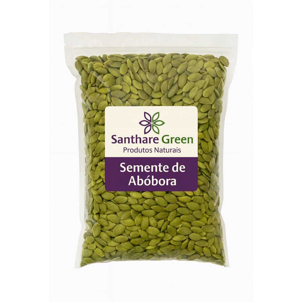 Semente de Abóbora Crua Premium Santhare Green 500g | Natural, Nutritiva e Crocante 🌿 em Oferta na Shopee