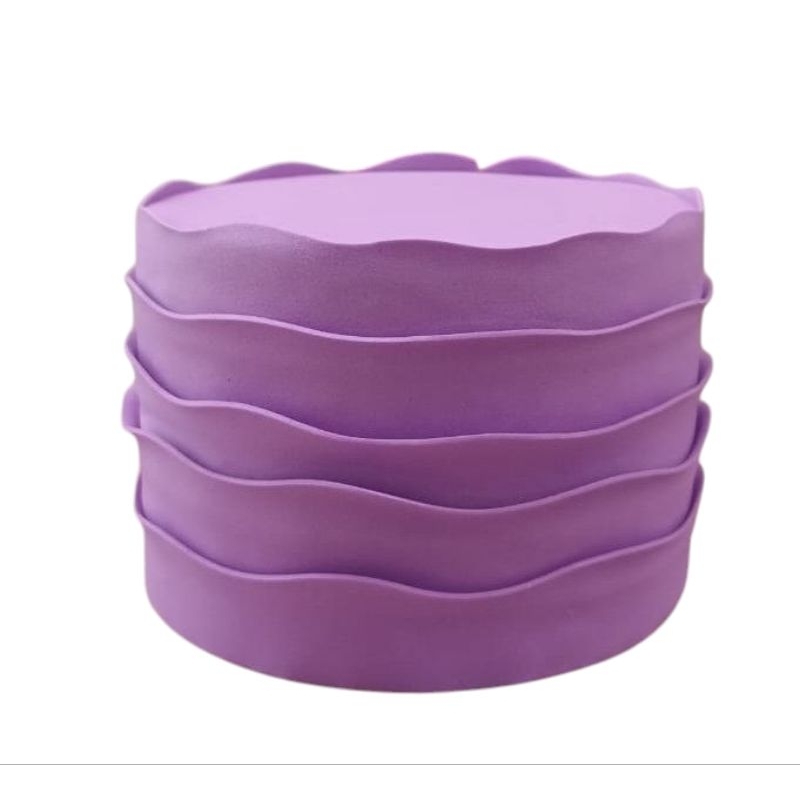 Bolo Fake Falso Lilás neutro Ruflado Espatulado Festa na mesa 1 andar 15 cm em Oferta na Shopee