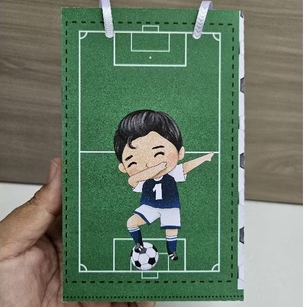 Sacolinha PEGUE E MONTE Personalizada futebol/lembrancinha/personalizados infantil futebol/