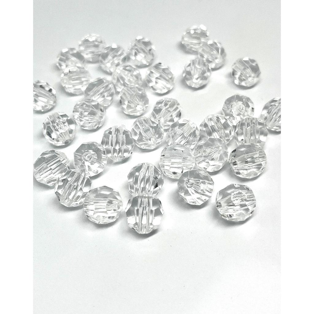 Contas Cristal Facetado Sextavado c/ Furo 10mm Pct 500 Gramas em Oferta na Shopee