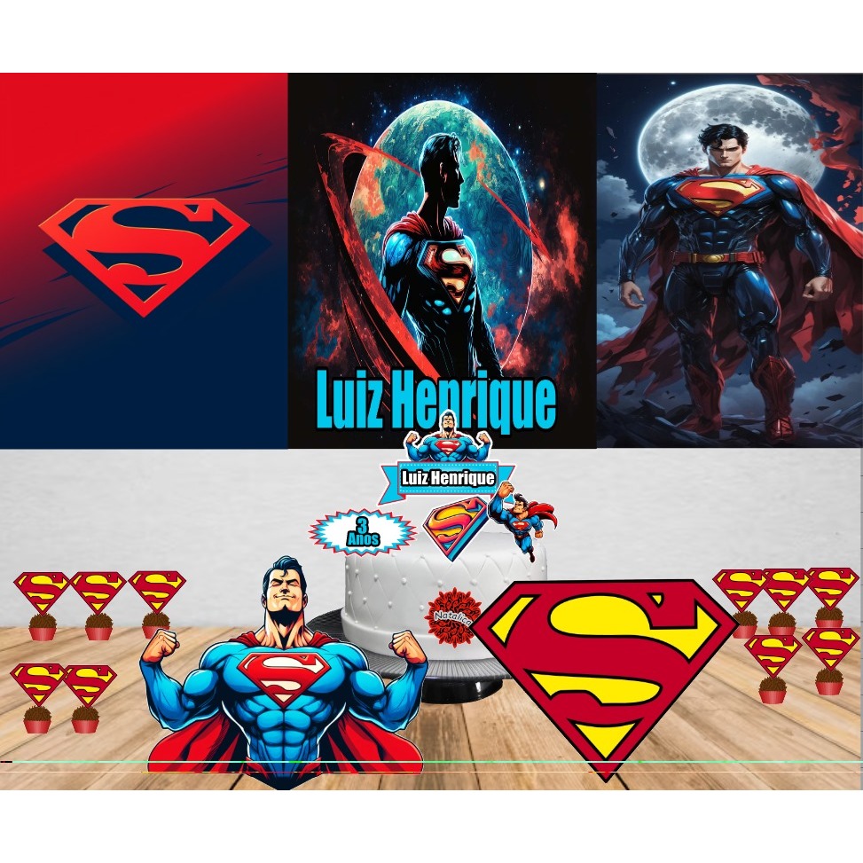 Kit Festa Super Man em Oferta na Shopee