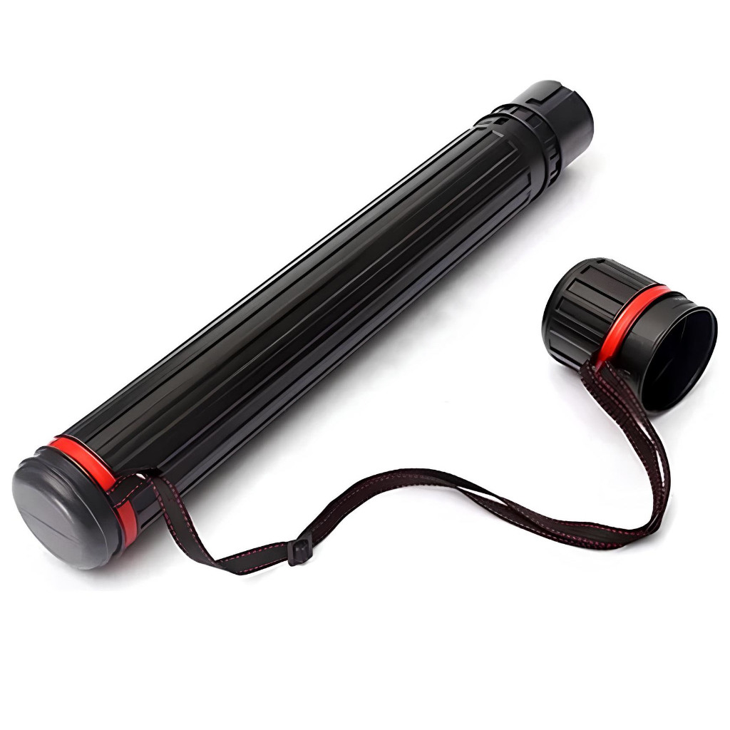 Tubo Telescópico Retrátil para Armazenamento de Plantas, Mapas, Projetos e Telas. Cilindro 72cm