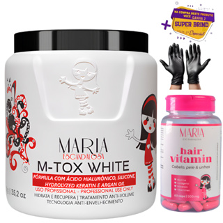Maria Escandalosa M-tox White Redutor De Volume - 1 Kg + Vitamin Hair Promoção! em Oferta na Shopee