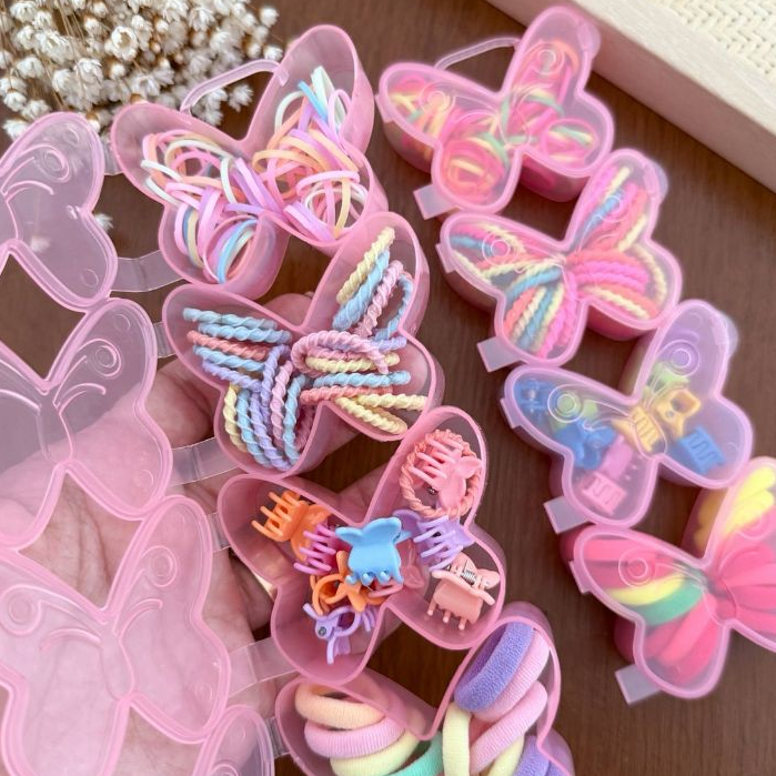 Kit Elástico Rabicó Para Cabelo  - Kit Elástico e Mini Presilhas para cabelo infantil