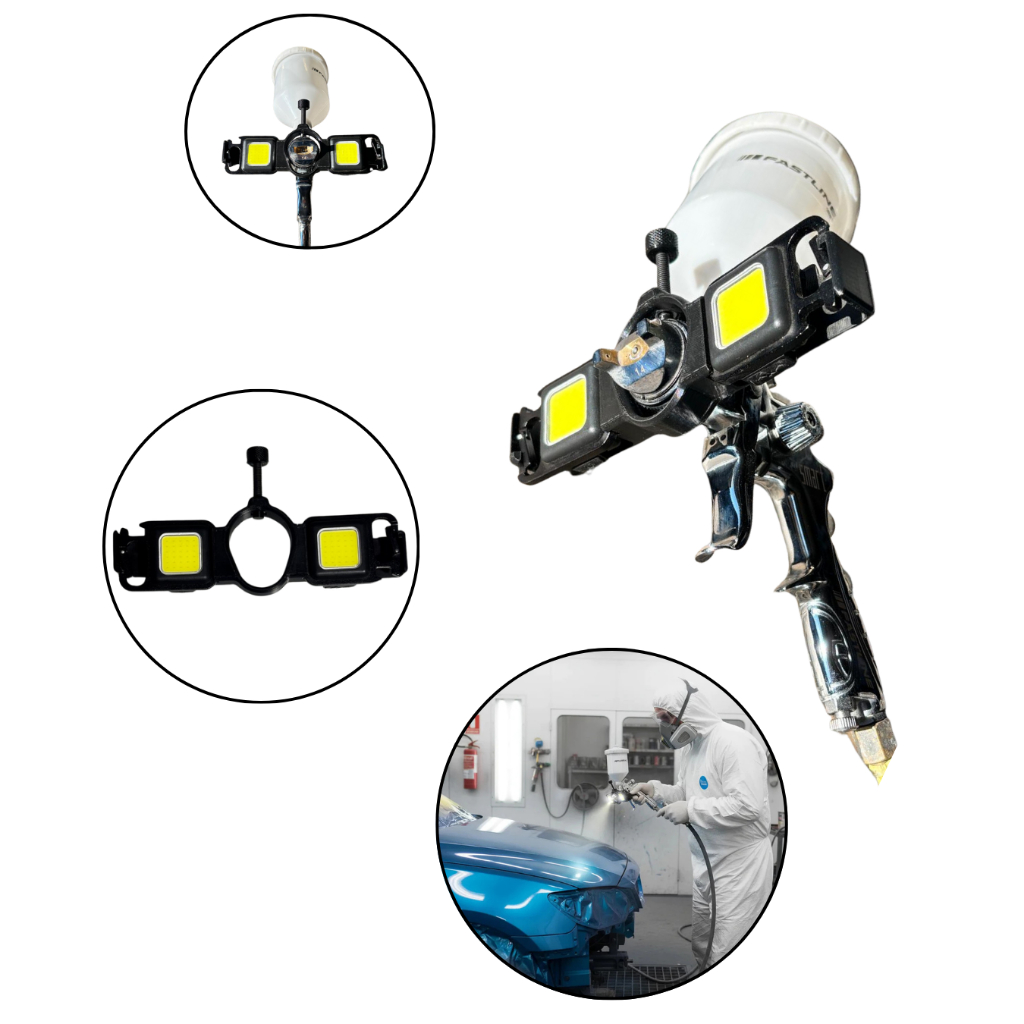 Luz LED Para Pistola de Pintura Recarregável em Oferta na Shopee