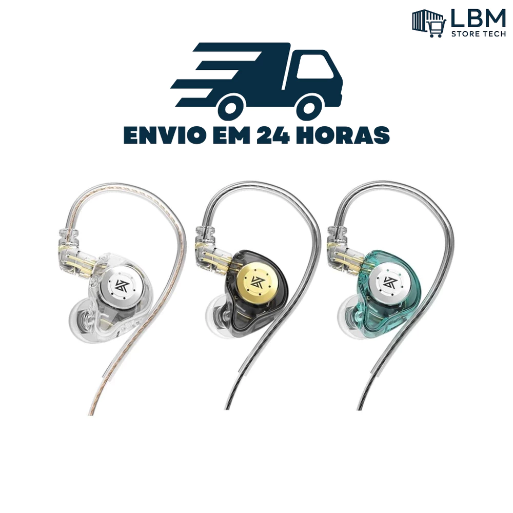 Fone De Ouvido Kz Edx Pro Original Profissional Gamer Para Retorno De Palco Sem/Com Microfone
