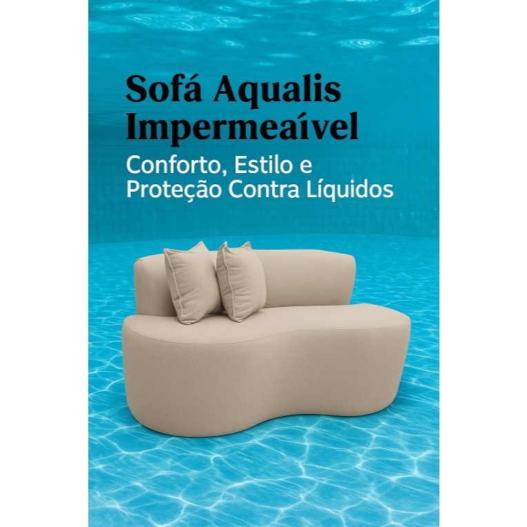 Sofá Aqualis Impermeável 100cm – Conforto, Estilo e Proteção Contra Líquidos | Design Moderno