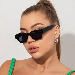 Oculos de sol Quadrado Unissex feminino masculino Retro Moda praia estilo fashion festival Uv400 - Linhas vegas normal