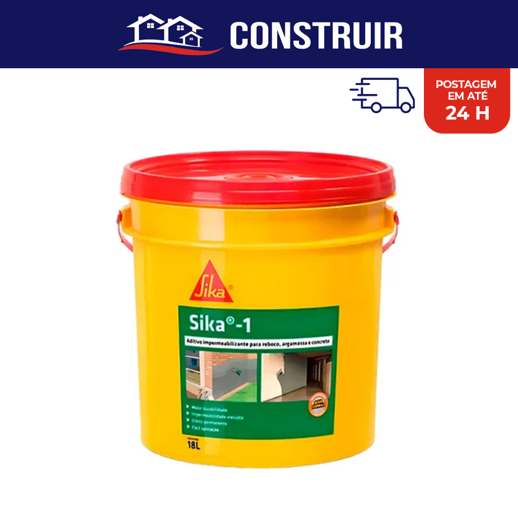Aditivo Impermeabiliza Argamassa E Concreto Sika-1 Balde 18 Litros