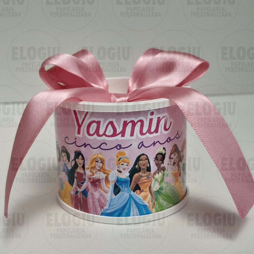 Lembrancinha festa infantil, Princesas, lembrancinha personalizada - Tubolata personalizada 5X6