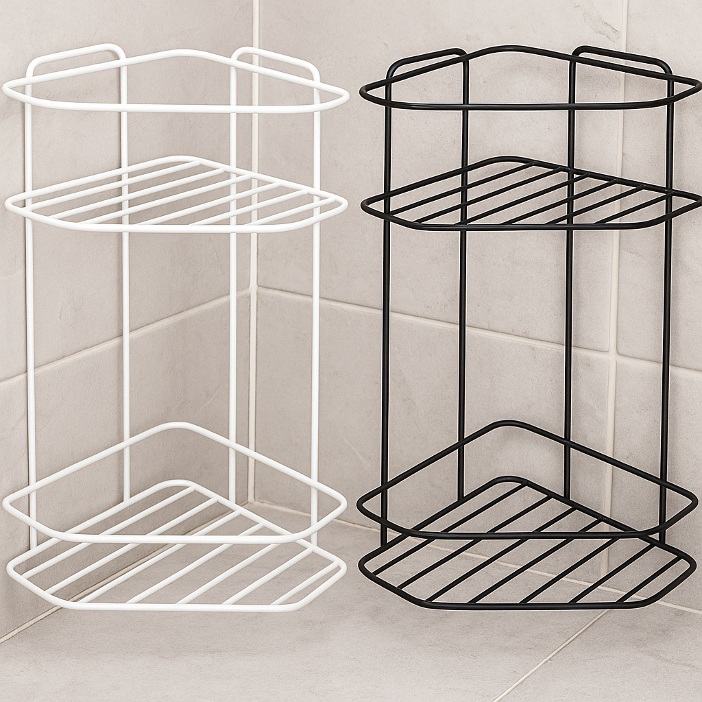 Cantoneira Dupla em Alumínio para Banheiro Box - Organizador Shampoo, Sabonete e Itens de Higiene. em Oferta na Shopee