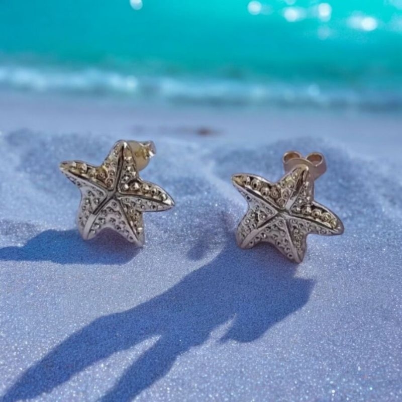 Brinco Feminino Estrela-do-Mar Folheado a Ouro – Leve Delicado e Moderno para Looks de Verão