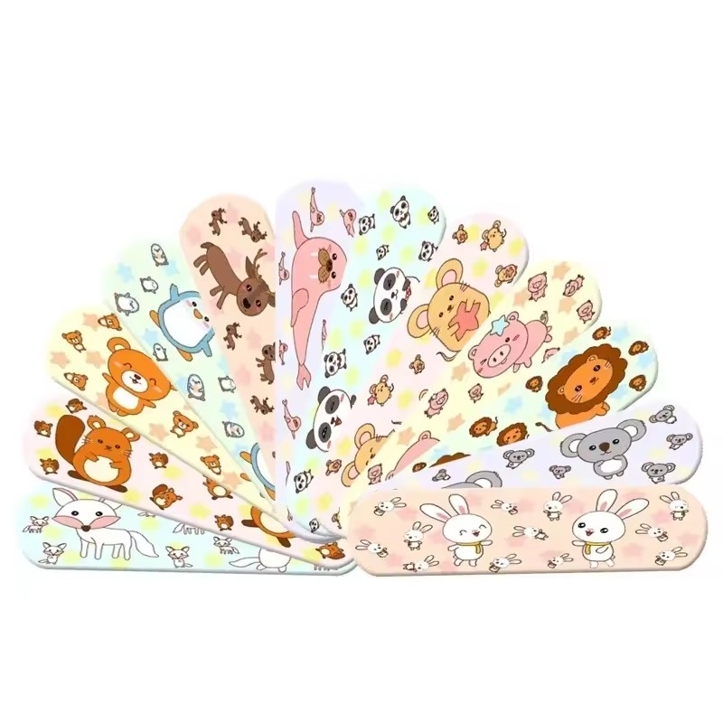 Bandagem Adesiva Infantil, 120 Peças, Desenhos Fofos para Primeiros Socorros, Curativo Respirável