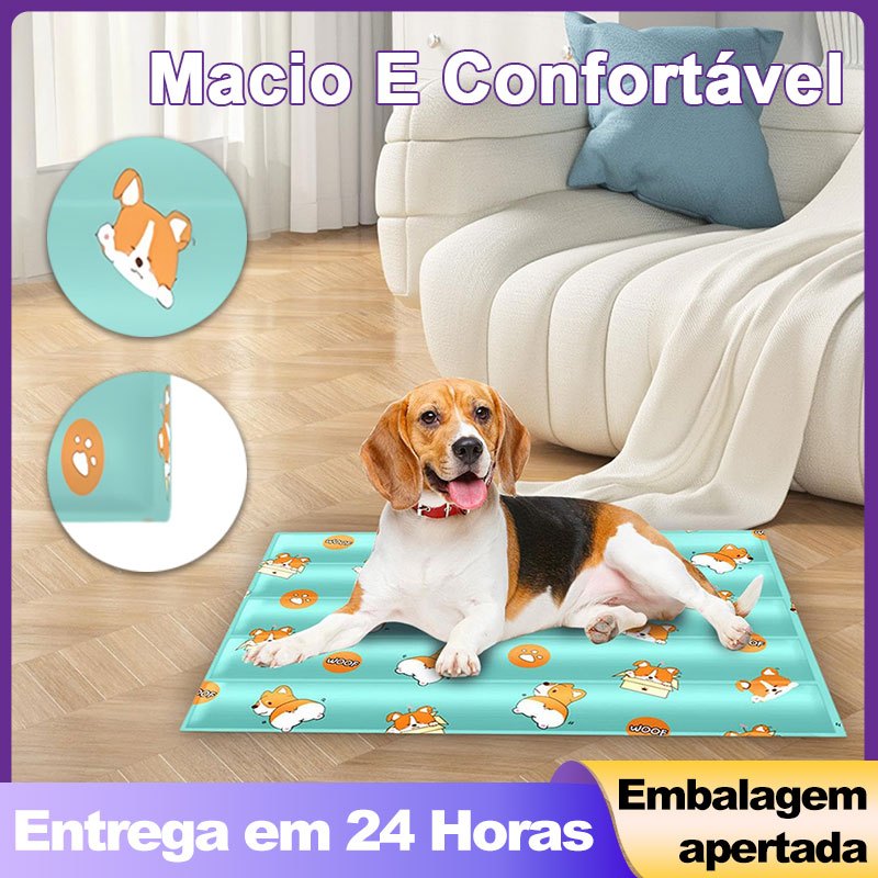 Tapete Pet Gelado Resfrescante 60*90cm para Pet Cachorro Gato Grande