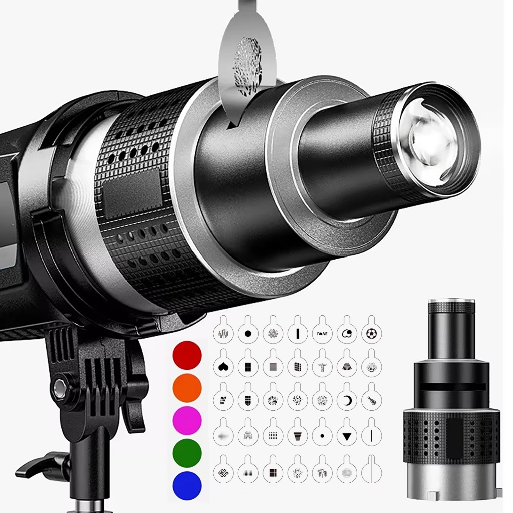 Fotografia Flash Snoot Lente Cônica Kit Vídeo Modelagem Forma Estúdio Fotográfico Com Holofote Óptico 35 Gobo