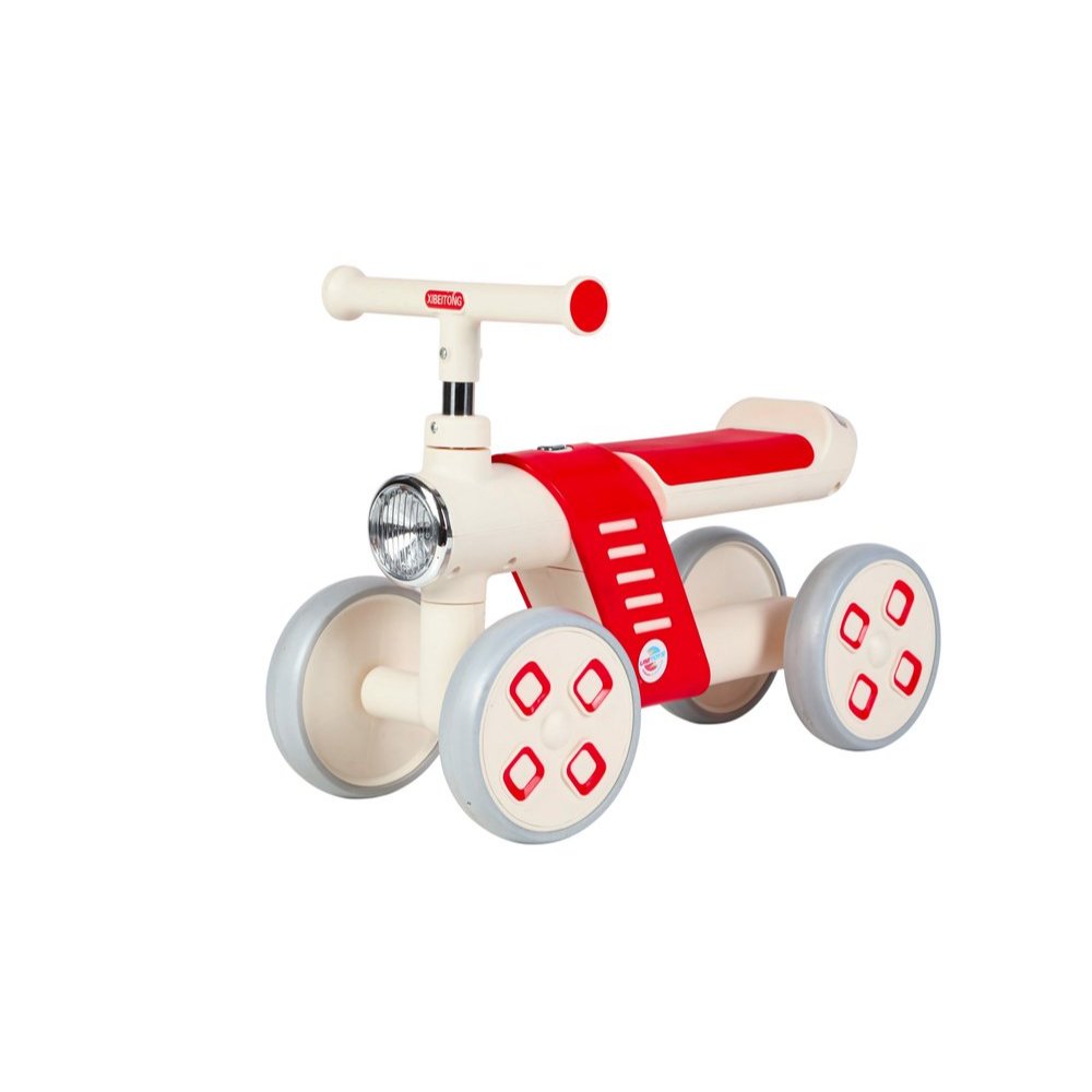 Mini Bike Infantil Equilibrio Quatro Rodas Vermelha Estavel Seguro Desenvolvimento Aprendizagem
