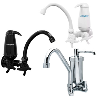 Torneira Com Purificador Filtro De Água Para Parede Cor Branco Preto Ou Cromado ABS 1/4 Volta em Oferta na Shopee