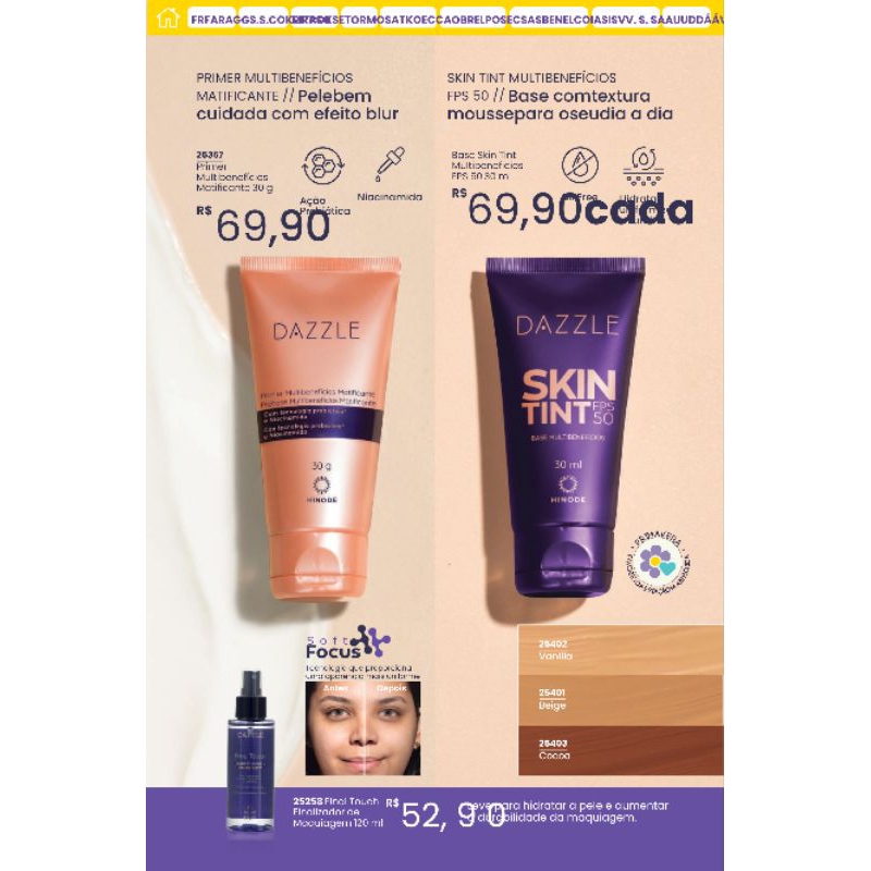 Primer Multibenefícios Matificante Dazzle 30g