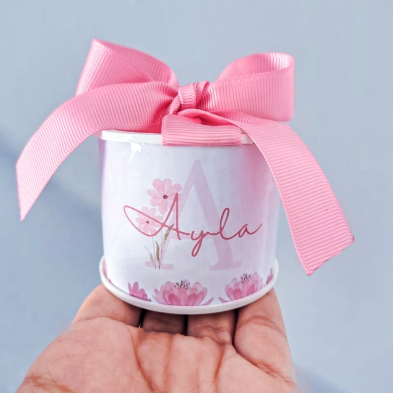 Kit mini tubolatas personalizadas 5x6 jardim - chá de bebê, chá revelação, lembrancinhas maternidade, aniversário