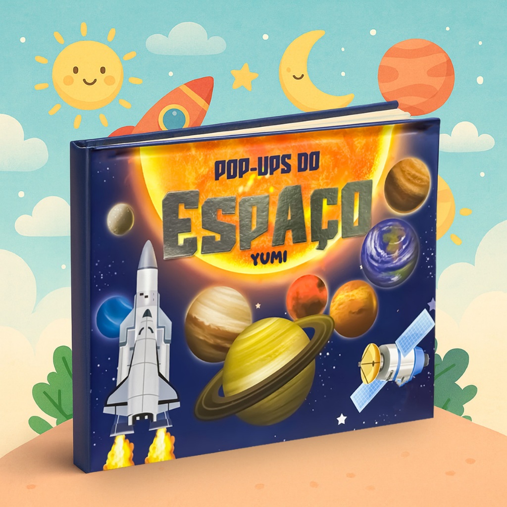 Livro Interativo Em 3D Espaço Planetas Pop-ups | Curiosidades em 3d Colecionável | Capa Dura Premium em Oferta na Shopee